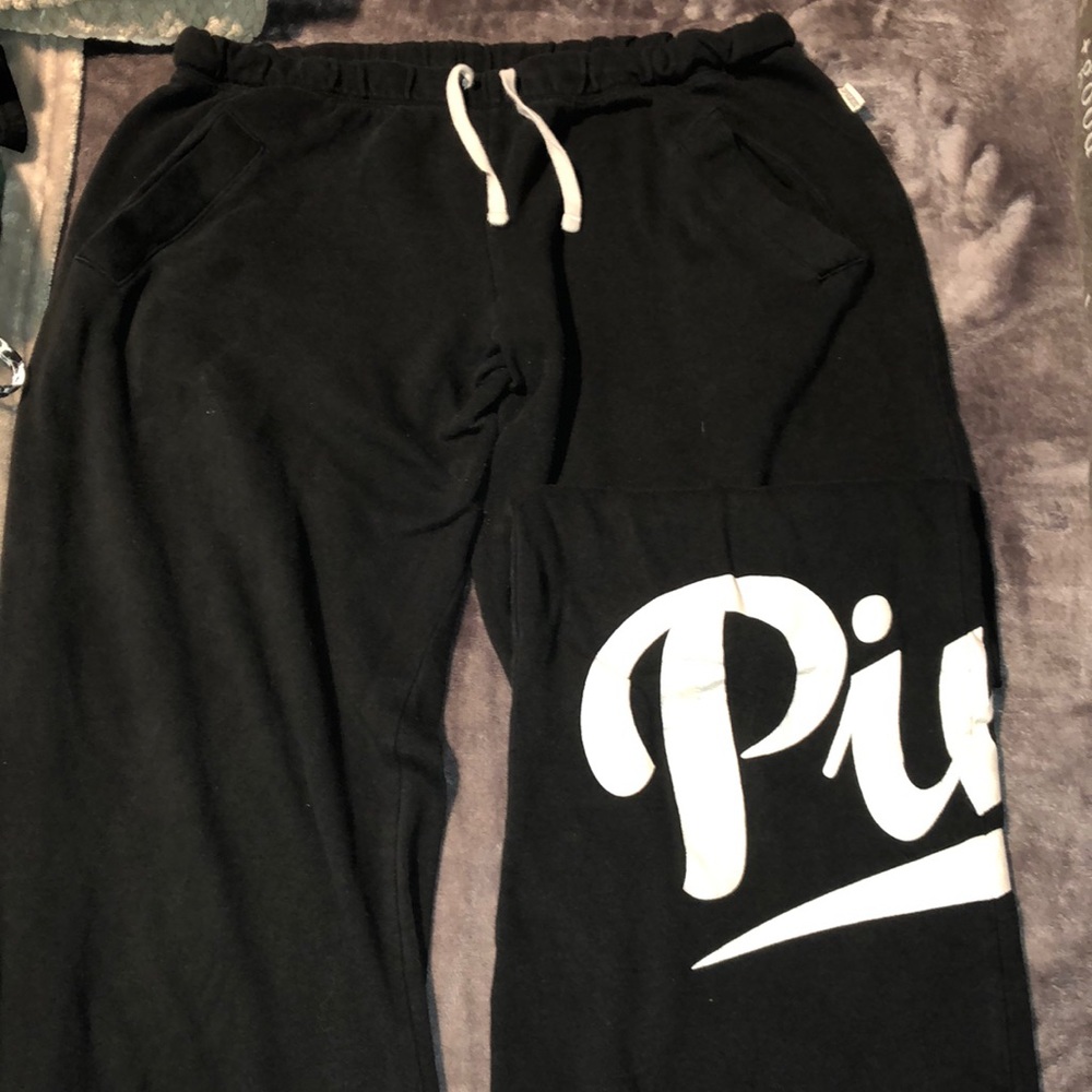 PINK wide leg sweats, oversized